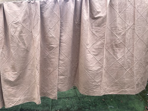 Pair faux suede curtains cafe - faux,