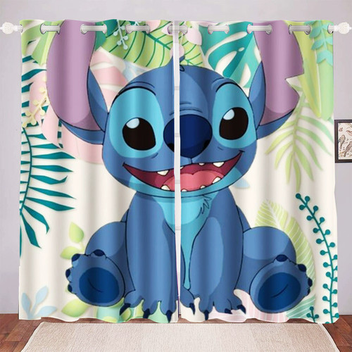 Smiling stitch curtains eyelet - curtains,