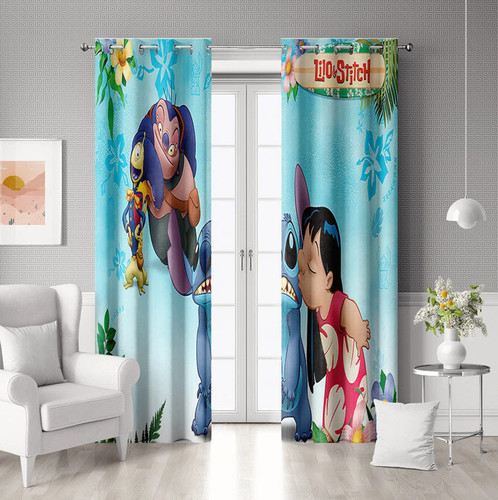Lilo stitch curtain bedroom - curtain, 12.bedroom
