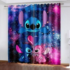 3D Lilo & Stitch Curtains Pair
