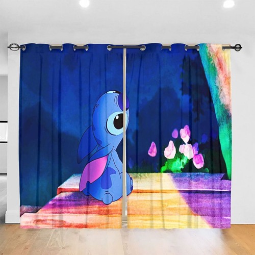 Stitch02 cartoon curtains - stitch02,