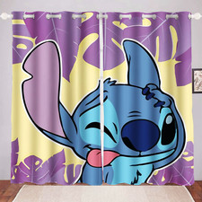 Purple Stitch Curtains Eyelet