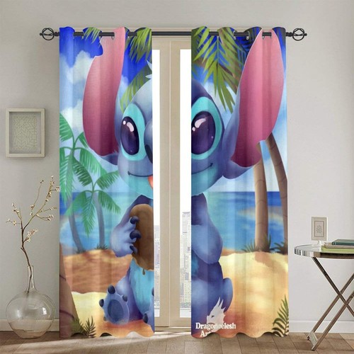 Stitch02 cartoon curtains - stitch02,